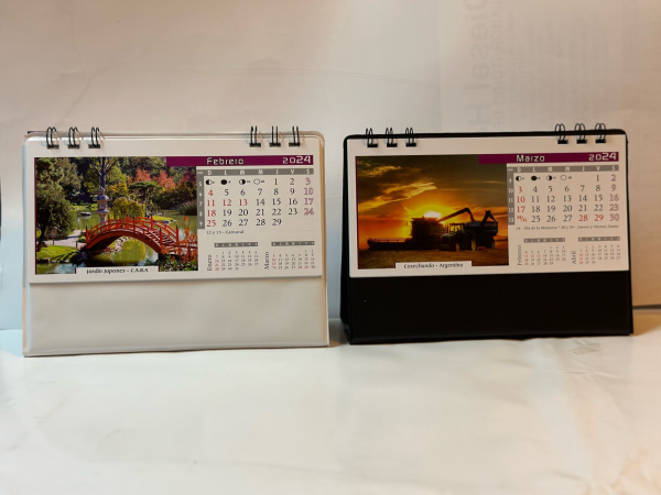 Calendarios Anillados con tela vinilica